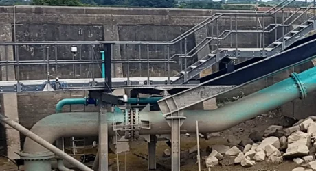 GRP structure for flood defence works