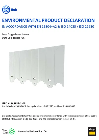 EPD Dura Composites Dura Daggerboard 19mm