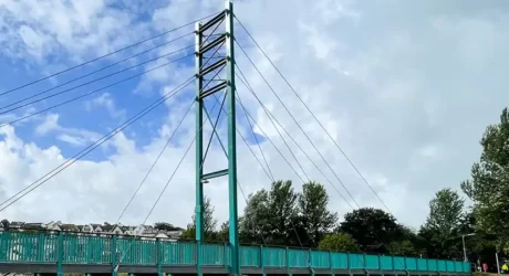 Camel Footbridge featuring Dura Slab GRP bridge deck