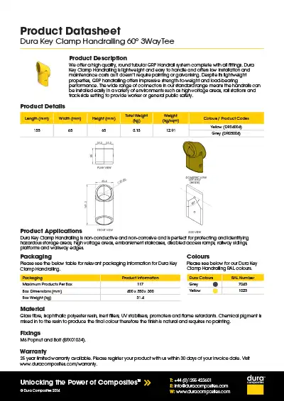 Key Clamp Handrailing_60 Degree_3WayTee