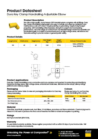 Key Clamp Handrailing_Adjustable Elbow