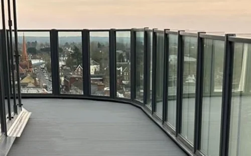 Aluminium Decking on a high-rise balcony