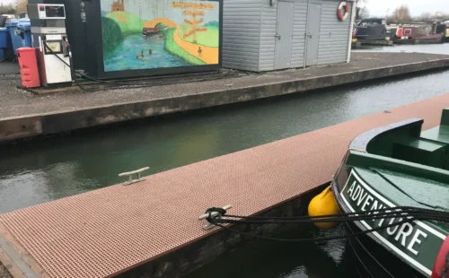 grp marina grating in teak colour