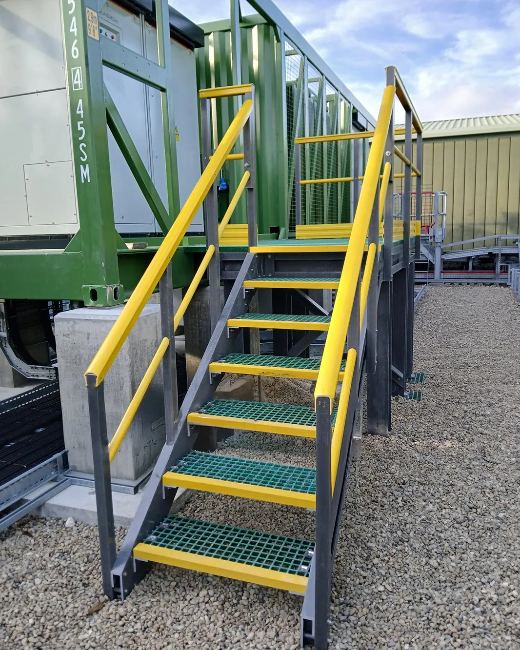 access structure at a bess storage site