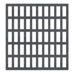 50mm Standard Rectangular HD Mesh Grating in Dark Grey