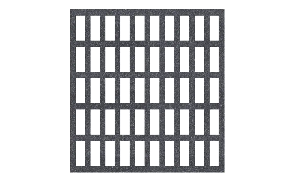 50mm Standard Rectangular HD Mesh Grating in Dark Grey