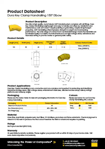 Key Clamp Handrailing_150 Degree_Elbow
