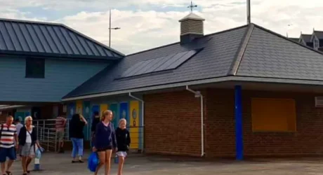 GRP balcony at council building