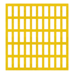 Standard Rectangular HD Mesh Grating in Yellow