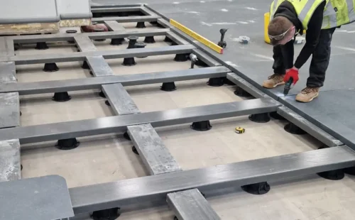 Dura Composites retail sub floor being installed