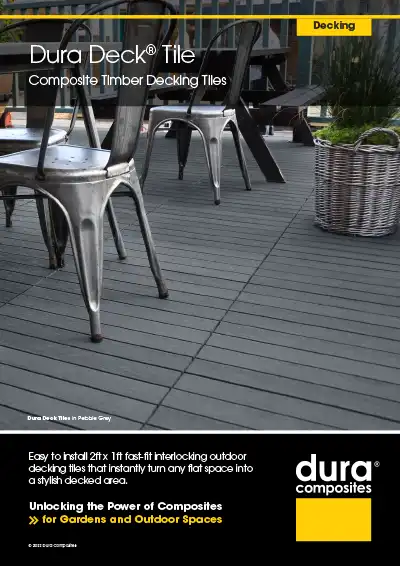 Front Cover Image For Dura Deck Tile Brochure Dura Composites