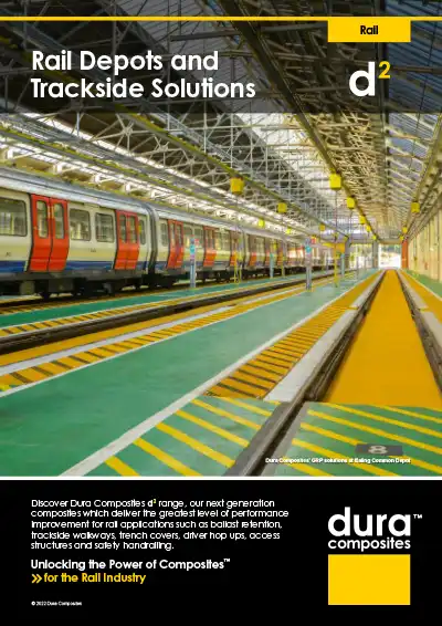 Front Cover Image For Rail Depot & Trackside Solutions Brochure Dura Composites
