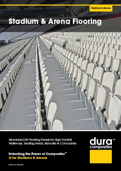 Front Cover Image For Stadium & Arena Flooring Brochure Dura Composites