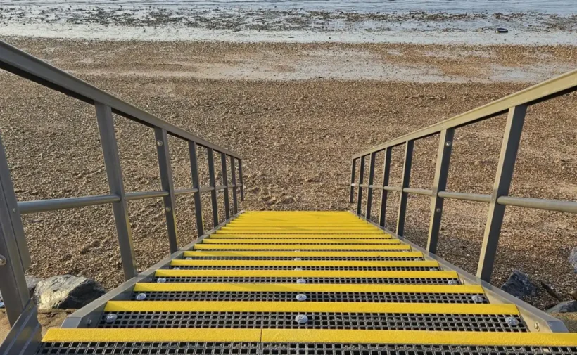 Marine staircase with Dura Handrail