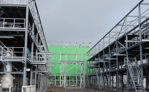 Project Industrial Walkways at New Build Recycling Facility Rotterdam Large Site