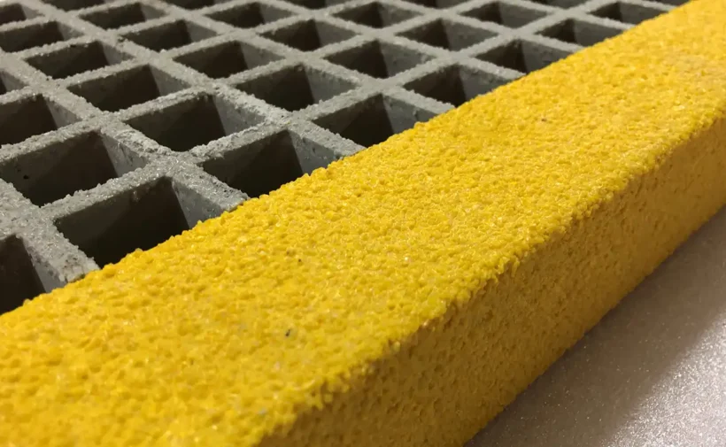 GRP Nosing Strips on Grating Stair Tread