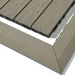 Dura Deck Tile Corner Edge Ramps | Pack of 4 | Weathered Cedar