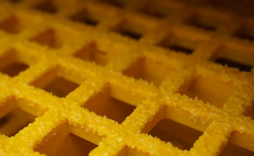 Yellow Mini Mesh Dura grating gritted surface